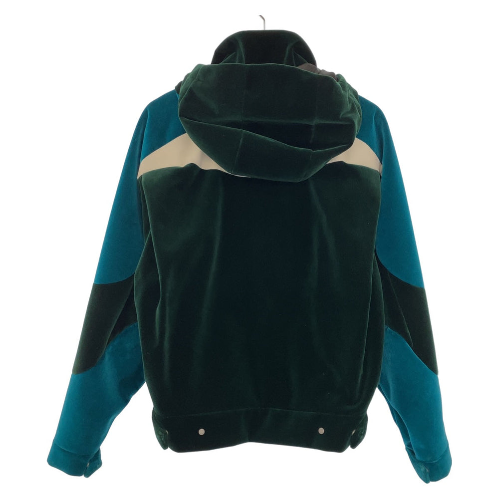 LOUIS VUITTON Blouson RM222 PR2 HNB95E Velor Green Blue Windbreaker Blouson 22AW Technical Taped Velour mens 46 Used Authentic