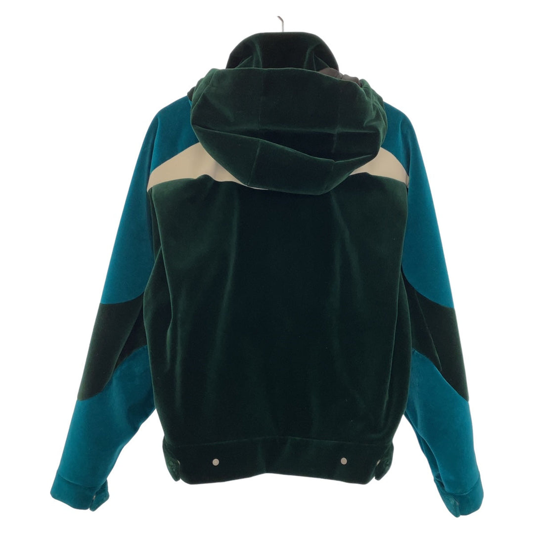 LOUIS VUITTON Blouson RM222 PR2 HNB95E Velor Green Blue Windbreaker Blouson 22AW Technical Taped Velour mens 46 Used Authentic