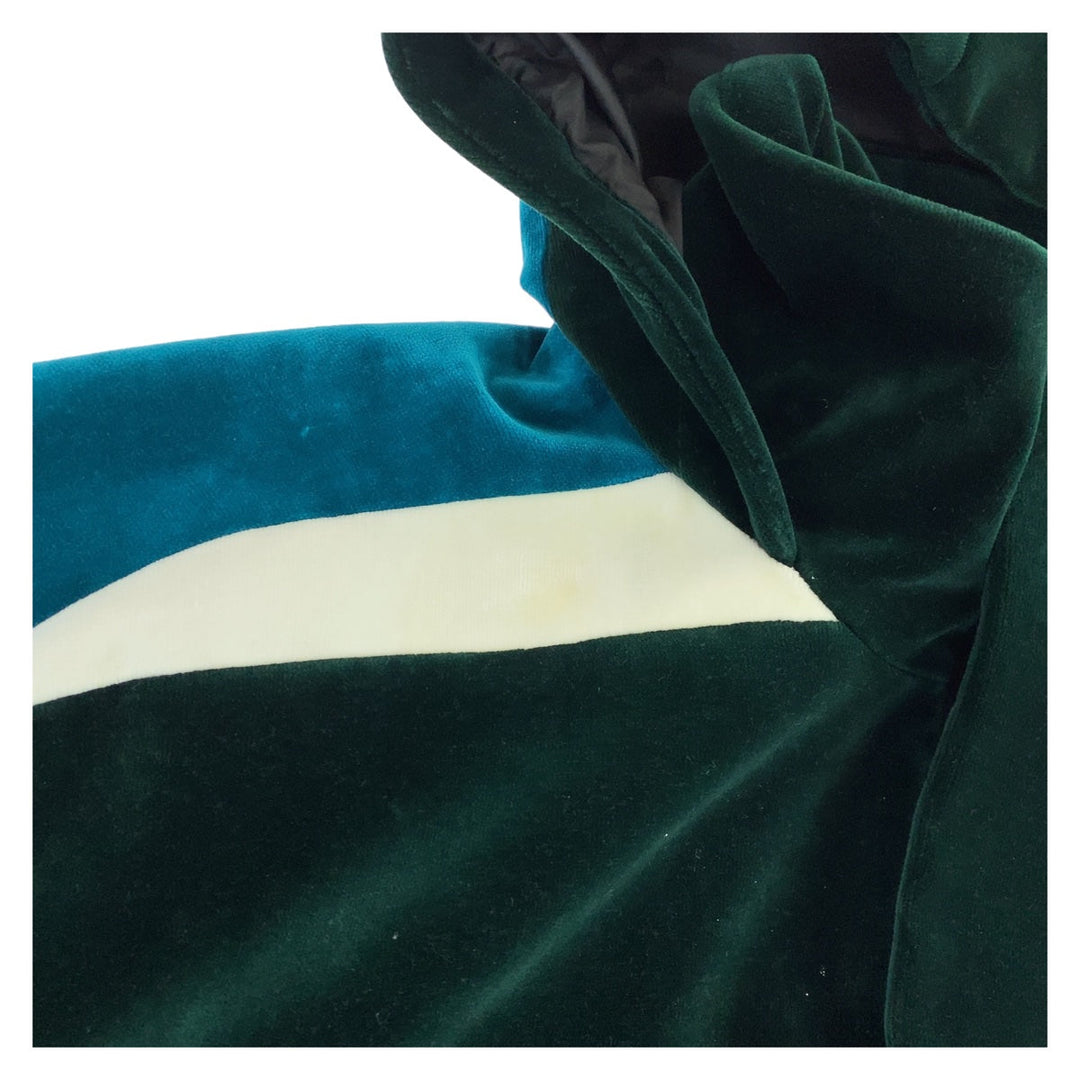 LOUIS VUITTON Blouson RM222 PR2 HNB95E Velor Green Blue Windbreaker Blouson 22AW Technical Taped Velour mens 46 Used Authentic