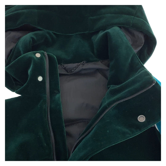 LOUIS VUITTON Blouson RM222 PR2 HNB95E Velor Green Blue Windbreaker Blouson 22AW Technical Taped Velour mens 46 Used Authentic
