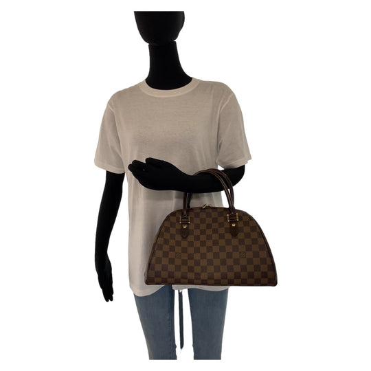 LOUIS VUITTON Handbag N41434 PVC Ebene Gold Metal Handbag Tote Bag Damier Rivera MM Women Used Authentic