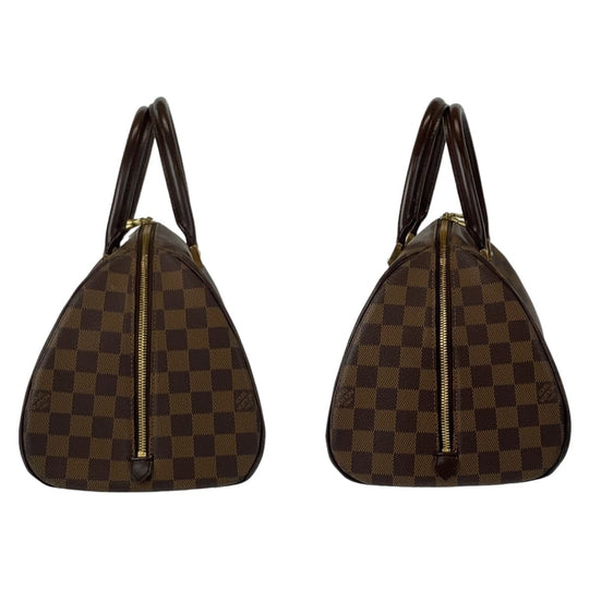 LOUIS VUITTON Handbag N41434 PVC Ebene Gold Metal Handbag Tote Bag Damier Rivera MM Women Used Authentic