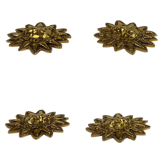 CHANEL Earring metal gold COCO Mark Lion motif Women Used Authentic