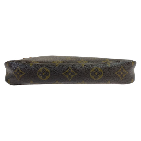 LOUIS VUITTON Handbag M51980 PVC Brown Gold Metal Handbag accessory pouch Monogram Pochette Accessoar Women Used Authentic