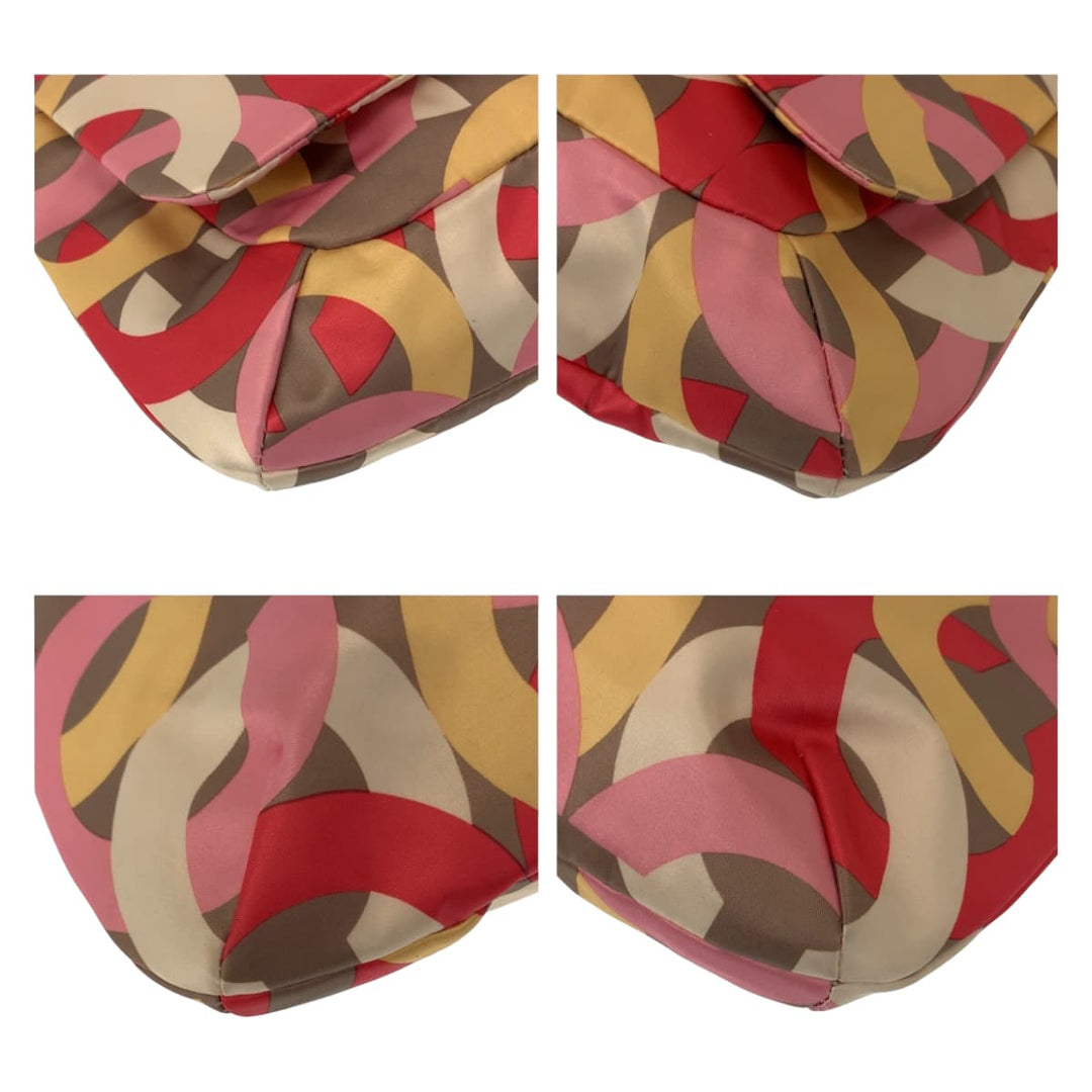 COACH Shoulder Bag cotton pink Op art