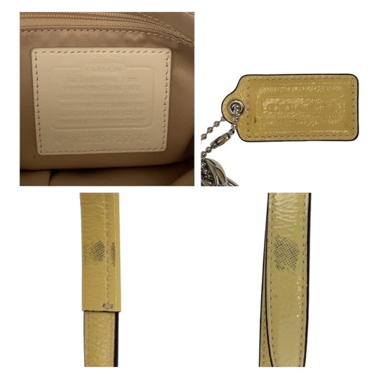 COACH Shoulder Bag cotton pink Op art