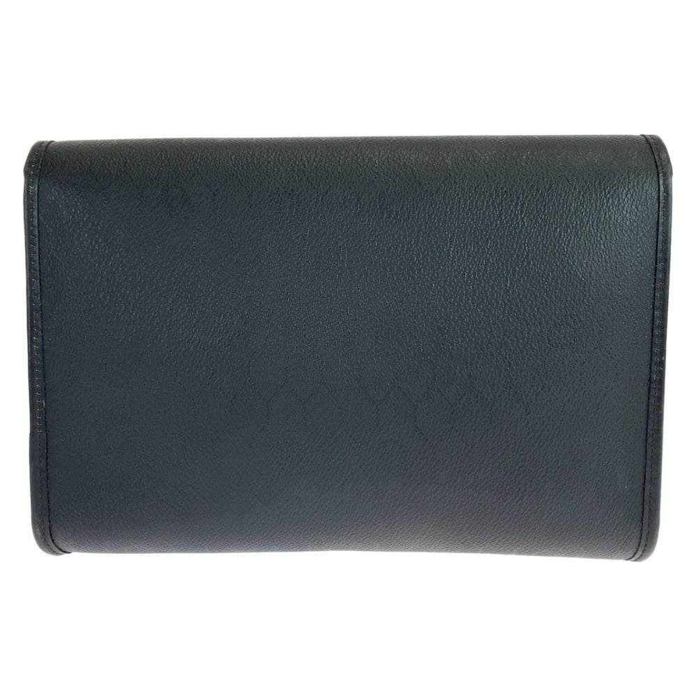 Christian Dior Shoulder Bag PVC Black Gold Metal Crossbody Shoulder Bag ChainShoulder Honeycomb Pattern Women Used Authentic