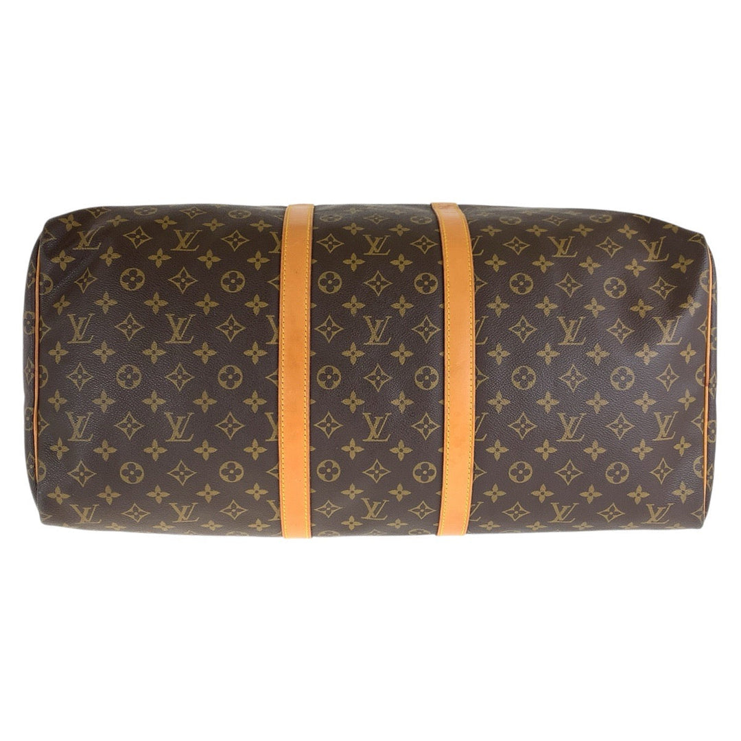 LOUIS VUITTON Boston Duffel bag M41424 PVC, Leather Brown Gold Metal Boston Duffel bag unisex Monogram Keepall  55 Women Used Authentic