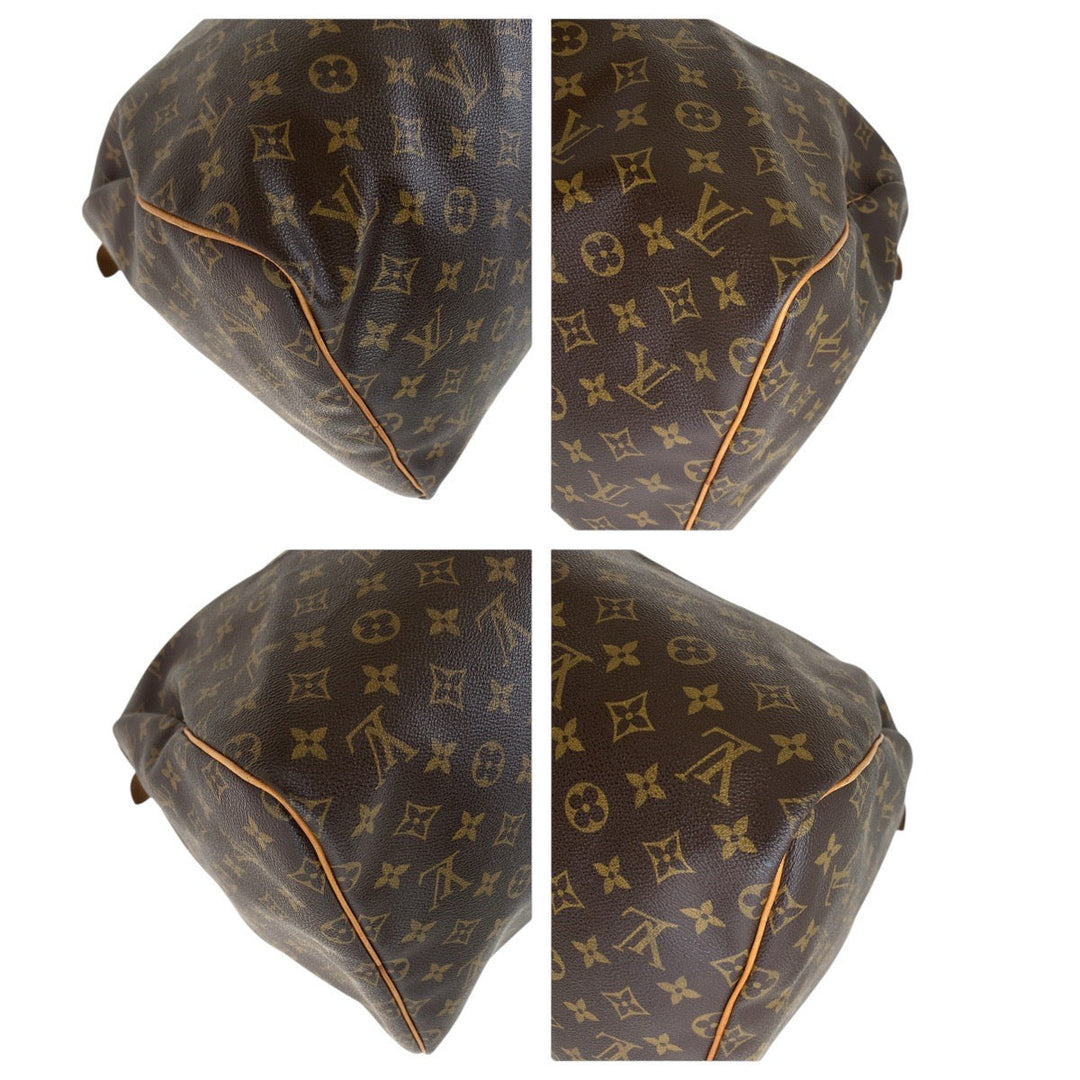 LOUIS VUITTON Boston Duffel bag M41424 PVC, Leather Brown Gold Metal Boston Duffel bag unisex Monogram Keepall  55 Women Used Authentic