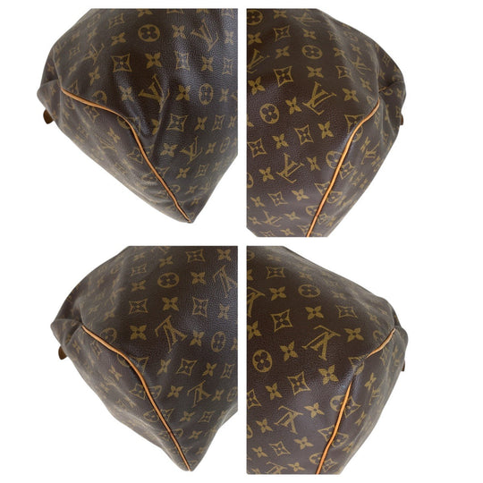 LOUIS VUITTON Boston Duffel bag M41424 PVC, Leather Brown Gold Metal Boston Duffel bag unisex Monogram Keepall  55 Women Used Authentic