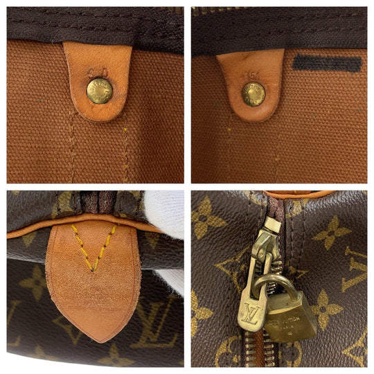 LOUIS VUITTON Boston Duffel bag M41424 PVC, Leather Brown Gold Metal Boston Duffel bag unisex Monogram Keepall  55 Women Used Authentic