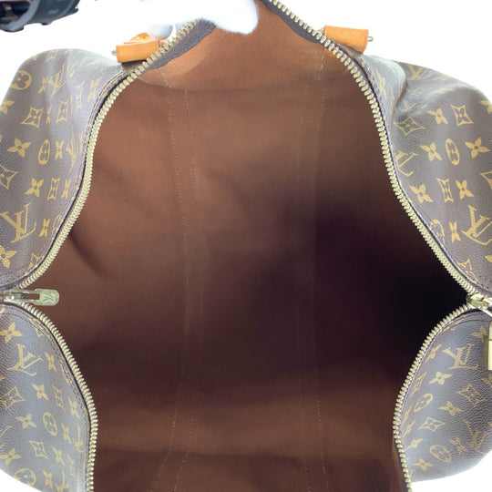 LOUIS VUITTON Boston Duffel bag M41424 PVC, Leather Brown Gold Metal Boston Duffel bag unisex Monogram Keepall  55 Women Used Authentic