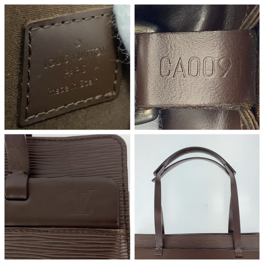 LOUIS VUITTON Shoulder Bag M5249D leather Brown SilverMetal Shoulder Bag Tote Bag Epi Croisette PM Women Used Authentic