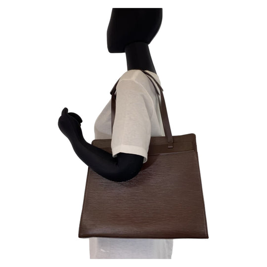 LOUIS VUITTON Shoulder Bag M5249D leather Brown SilverMetal Shoulder Bag Tote Bag Epi Croisette PM Women Used Authentic
