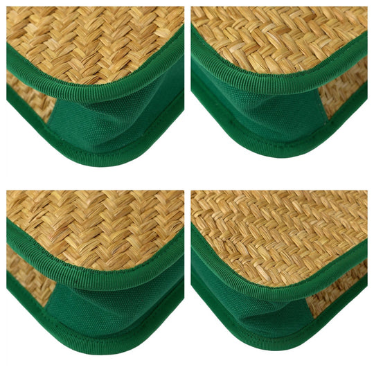 GUCCI Tote Bag 605831 straw Beige Green Tote Bag handbag basket bag Chilled license glider Women Used Authentic