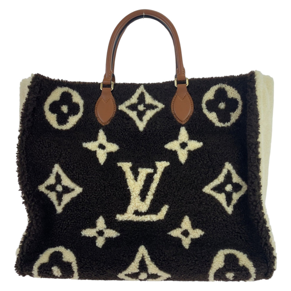 LOUIS VUITTON Tote Bag M55420 Mouton black black white white Shoulder Bag Tote Bag 2way monogram teddy On the go GM Women Used Authentic