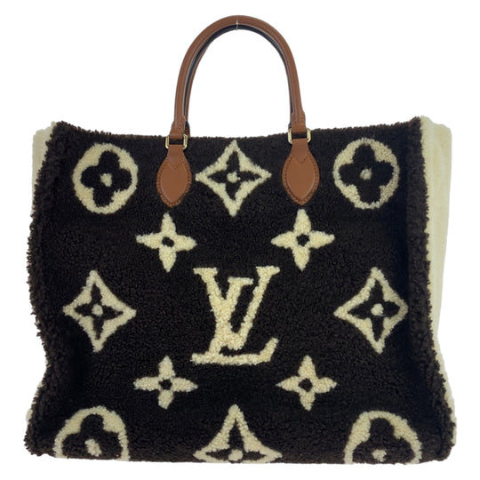 LOUIS VUITTON Tote Bag M55420 Mouton black black white white Shoulder Bag Tote Bag 2way monogram teddy On the go GM Women Used Authentic