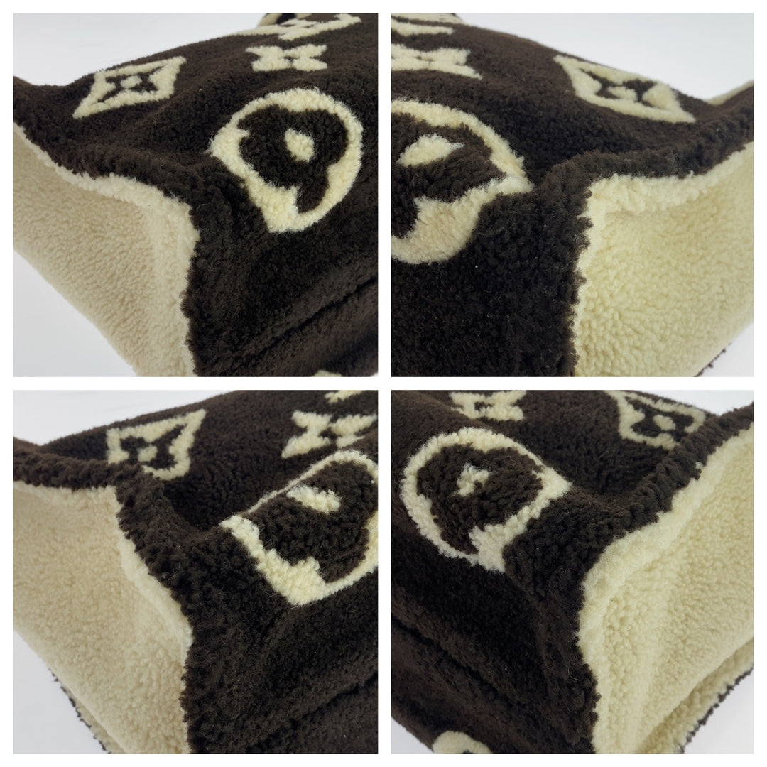 LOUIS VUITTON Tote Bag M55420 Mouton black black white white Shoulder Bag Tote Bag 2way monogram teddy On the go GM Women Used Authentic