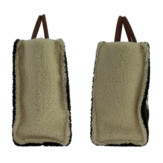 LOUIS VUITTON Tote Bag M55420 Mouton black black white white Shoulder Bag Tote Bag 2way monogram teddy On the go GM Women Used Authentic