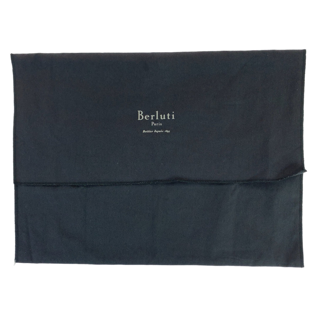 Berluti Clutch bag leather Gray Gunmetal Clutch bag business bag Calligraphy O'Grand Jules mens Used Authentic