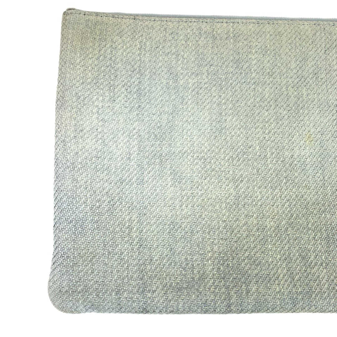 CHANEL Clutch bag canvas Grey SilverMetal Clutch bag business bag pouch Cruise line Deauville COCO Mark Women Used Authentic