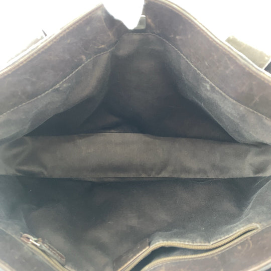 GUCCI Tote Bag 73983 GG canvas, leather Brown Silver Metal Tote Bag Shoulder Bag Handbag Women Used Authentic