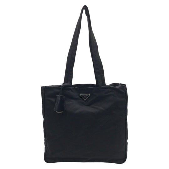 PRADA Tote Bag Nylon Black black Tote Bag Shoulder Bag Handbag Test Triangular logo Women Used Authentic