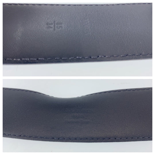 LOUIS VUITTON belt M0035 leather blue belt Epi santure mens 30 Used Authentic