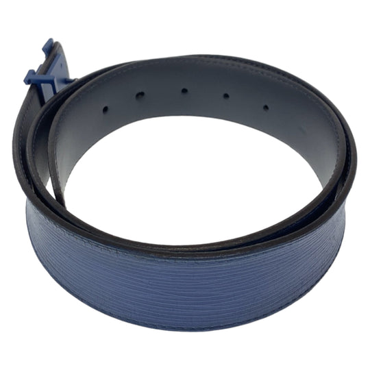 LOUIS VUITTON belt M0035 leather blue belt Epi santure mens 30 Used Authentic