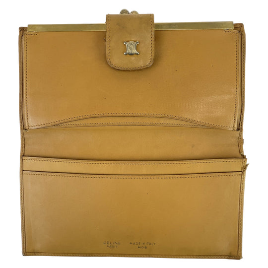 CELINE Long Wallet Purse PVC Brown Macadam Triomphe