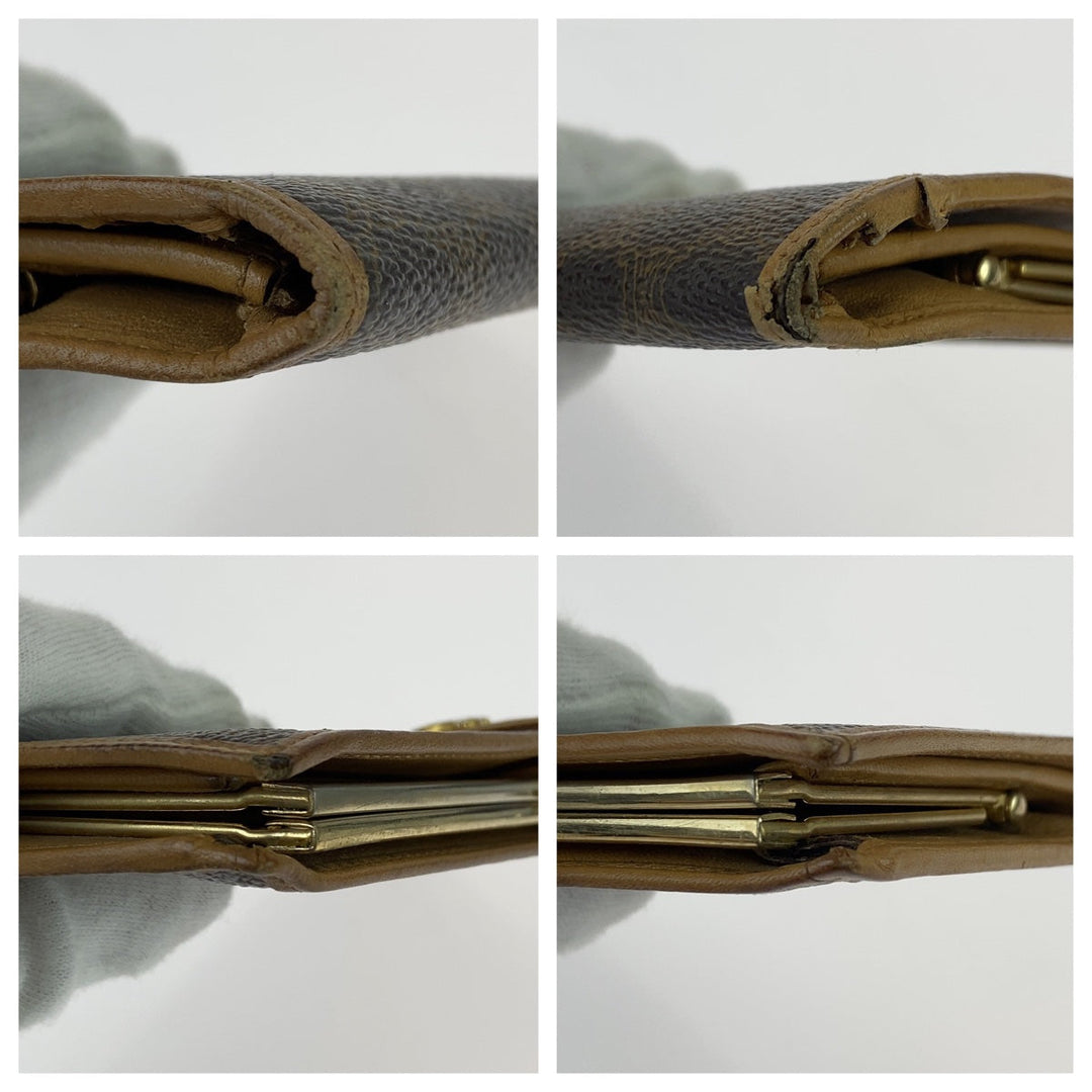 CELINE Long Wallet Purse PVC Brown Macadam Triomphe