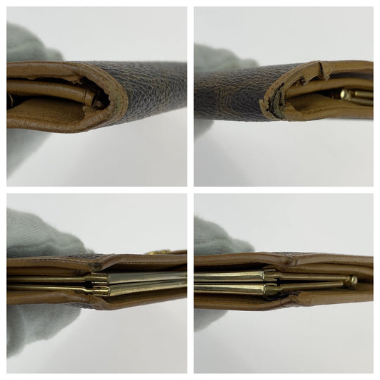 CELINE Long Wallet Purse PVC Brown Macadam Triomphe
