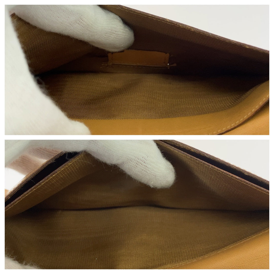 CELINE Long Wallet Purse PVC Brown Macadam Triomphe