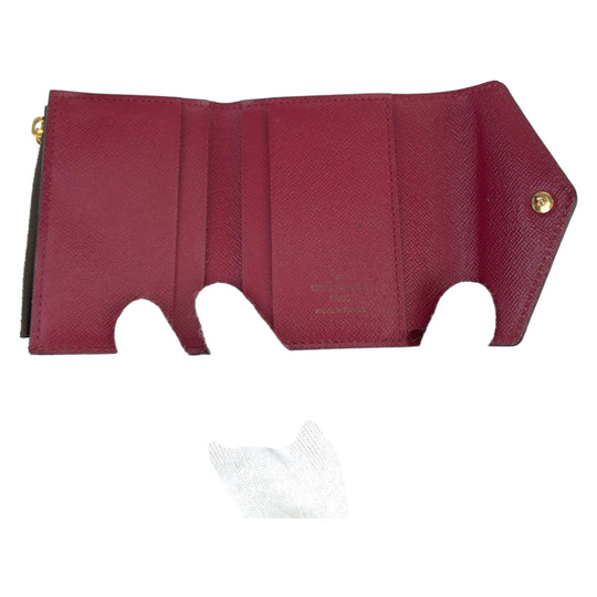 LOUIS VUITTON Tri-fold wallet M62932 PVC Fuchsia Brown Gold Metal Compact wallet Monogram Portefeuille Zoe Women Used Authentic