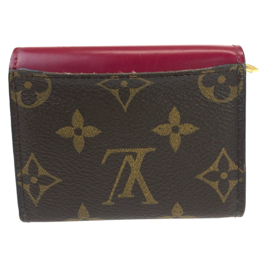 LOUIS VUITTON Tri-fold wallet M62932 PVC Fuchsia Brown Gold Metal Compact wallet Monogram Portefeuille Zoe Women Used Authentic