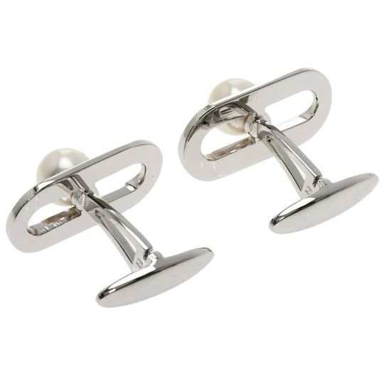 MIKIMOTO cuffs SV Silver Akoya pearl Pearl 0.3" mens Used Authentic