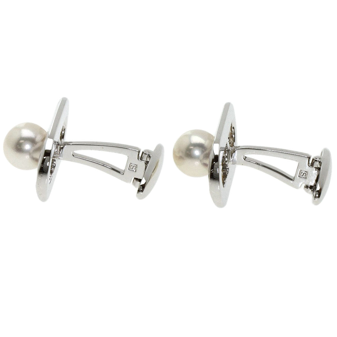 MIKIMOTO cuffs SV Silver Akoya pearl Pearl 0.3" mens Used Authentic