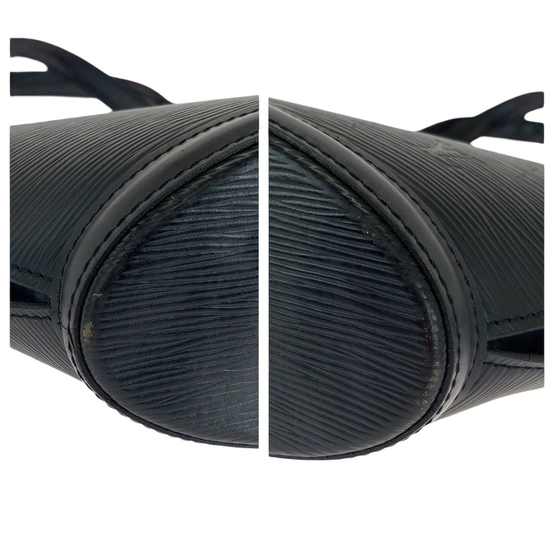 LOUIS VUITTON Tote Bag M52272 Epi Leather Noir Black Gold Metal Tote Bag handbag Epi Sun jack Women Used Authentic