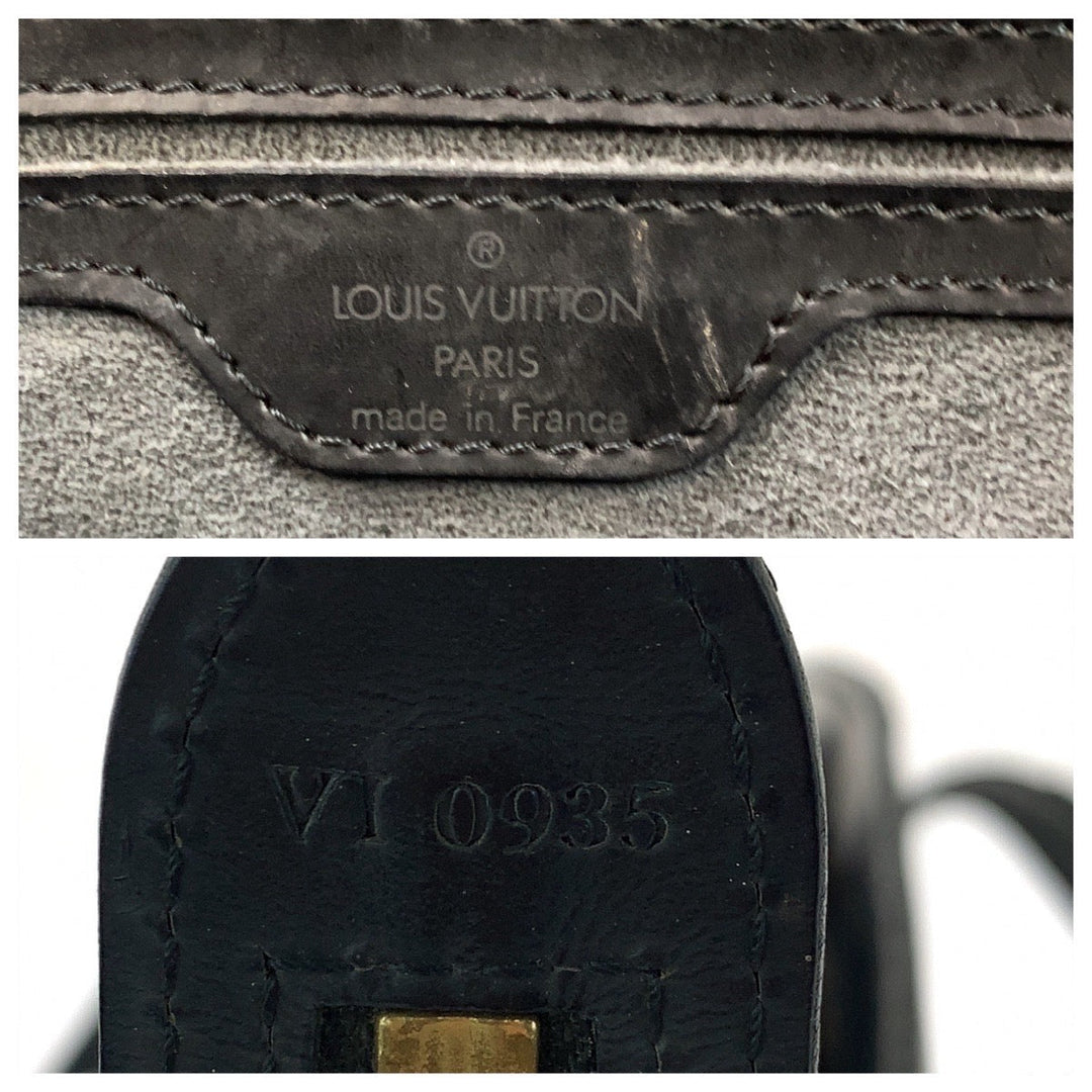 LOUIS VUITTON Tote Bag M52272 Epi Leather Noir Black Gold Metal Tote Bag handbag Epi Sun jack Women Used Authentic