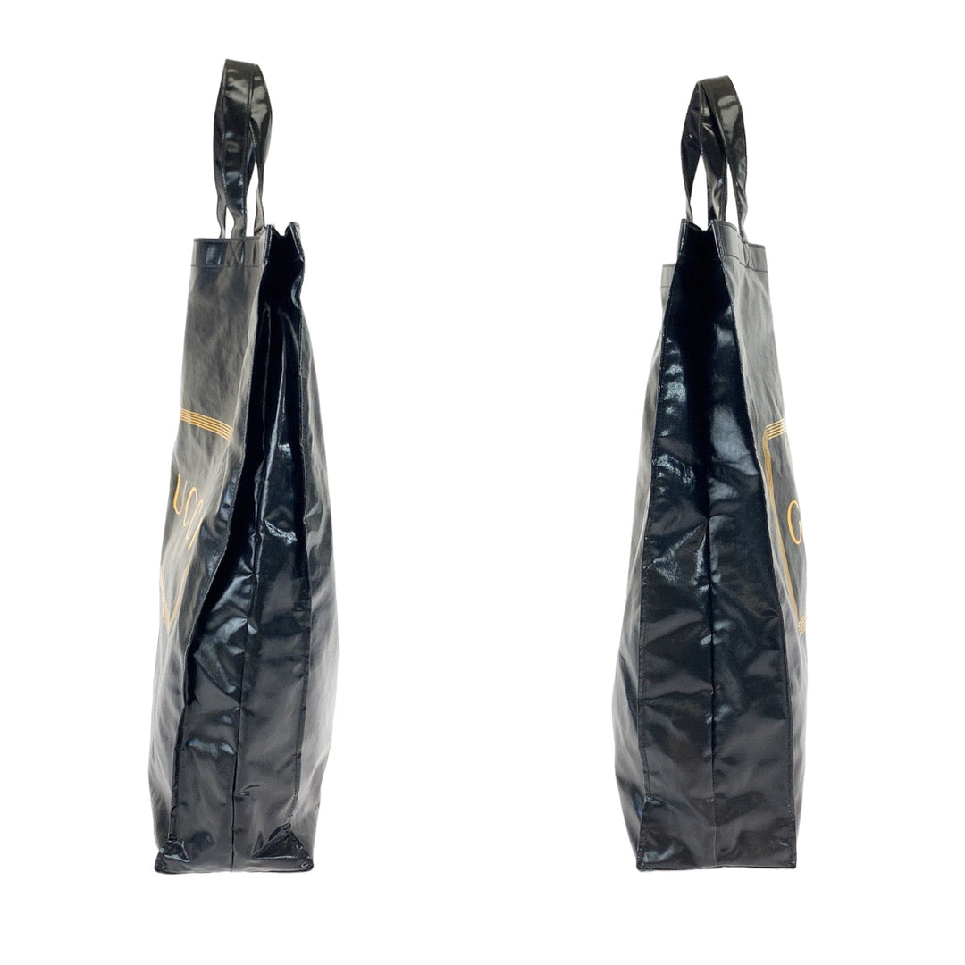 GUCCI Tote Bag 575140 Coated canvas Black yellow Tote Bag Business bag mens Used Authentic