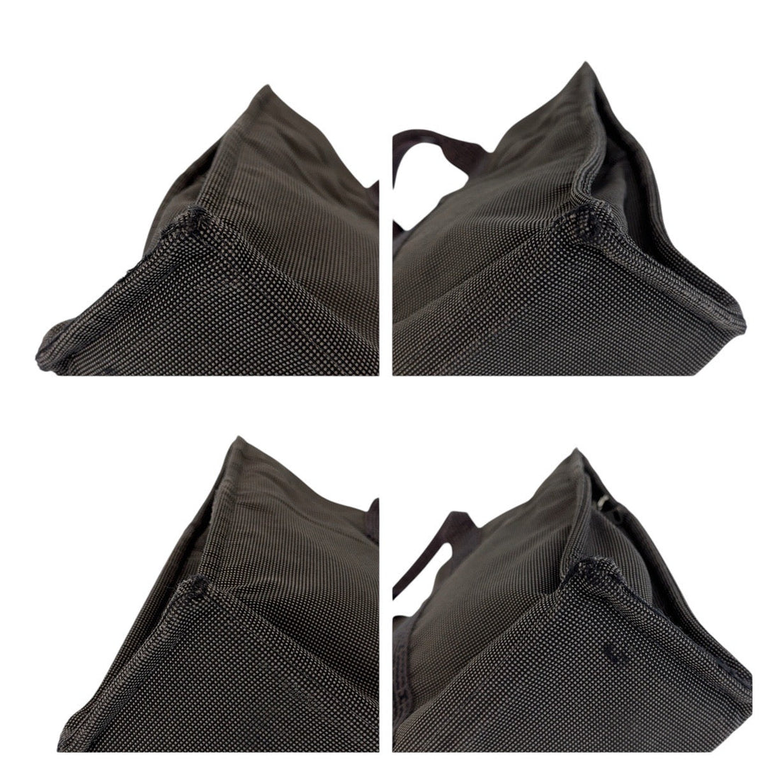 HERMES Tote Bag canvas Grey SilverMetal Tote Bag Handbag A4 storage Unisex Her Line MM mens Used Authentic