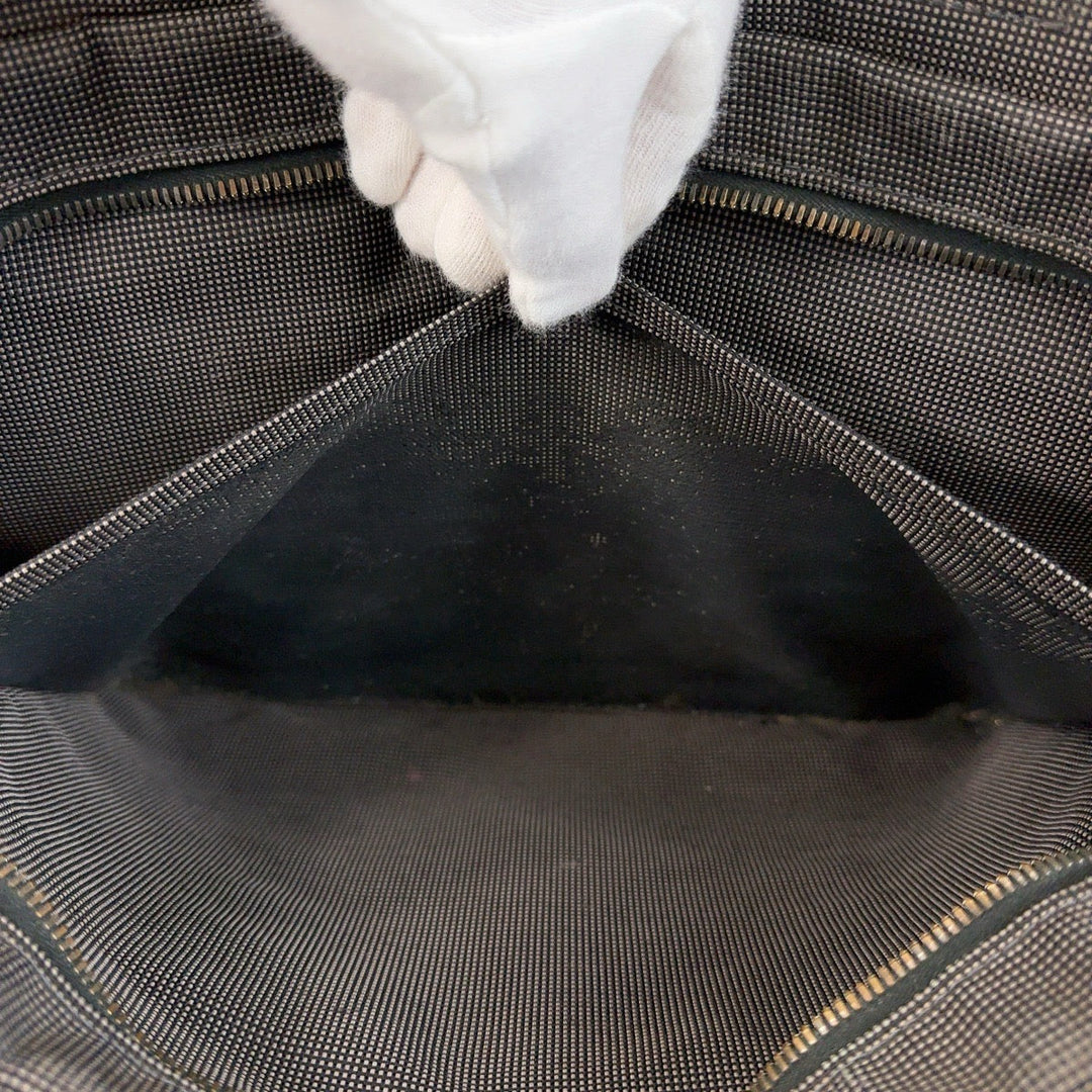 HERMES Tote Bag canvas Grey SilverMetal Tote Bag Handbag A4 storage Unisex Her Line MM mens Used Authentic
