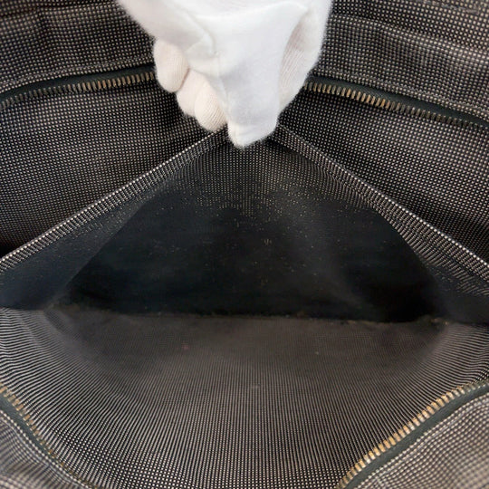 HERMES Tote Bag canvas Grey SilverMetal Tote Bag Handbag A4 storage Unisex Her Line MM mens Used Authentic