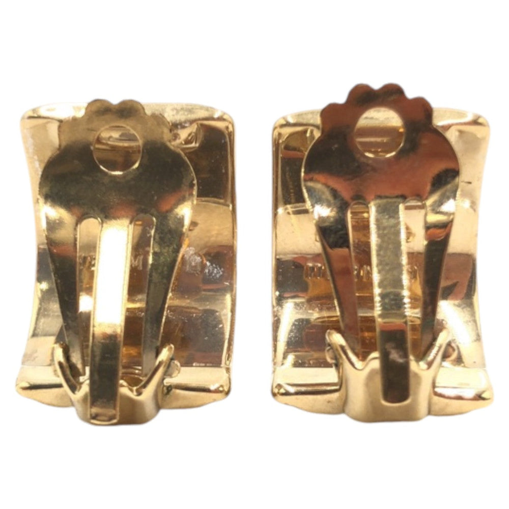 HERMES Earring metal Gold blue Earring Emile Women Used Authentic
