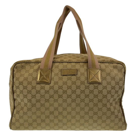 GUCCI Boston Duffel bag 153240 GG canvas Beige multicolor Boston Duffel bag unisex Sherry line mens Used Authentic