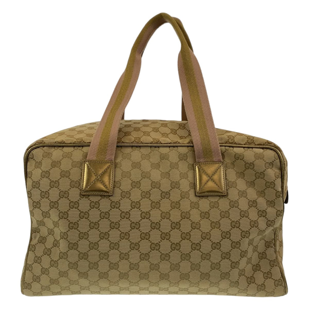 GUCCI Boston Duffel bag 153240 GG canvas Beige multicolor Boston Duffel bag unisex Sherry line mens Used Authentic
