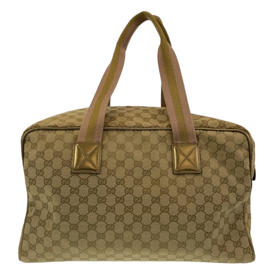 GUCCI Boston Duffel bag 153240 GG canvas Beige multicolor Boston Duffel bag unisex Sherry line mens Used Authentic