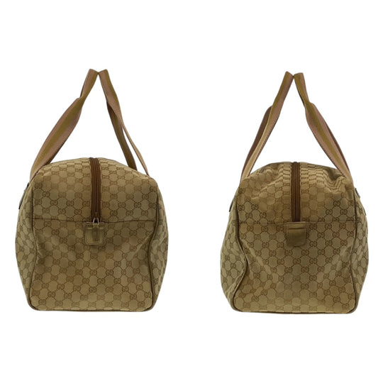 GUCCI Boston Duffel bag 153240 GG canvas Beige multicolor Boston Duffel bag unisex Sherry line mens Used Authentic