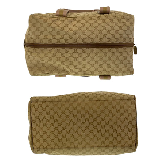 GUCCI Boston Duffel bag 153240 GG canvas Beige multicolor Boston Duffel bag unisex Sherry line mens Used Authentic