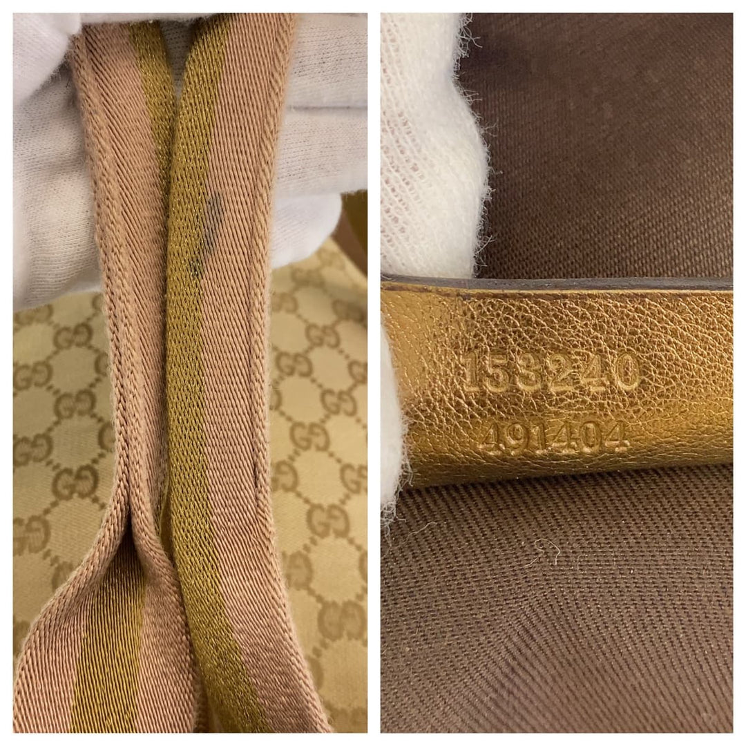 GUCCI Boston Duffel bag 153240 GG canvas Beige multicolor Boston Duffel bag unisex Sherry line mens Used Authentic